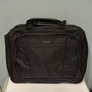 Brand- Targus. Style -Laptop bag, Color- Black. Size- 17” wide and 3” deep